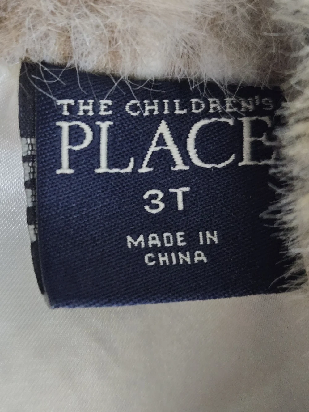 The Children's Place Faux Fur Cropped Jacket - Brown & Black Spot Size 3T. D3 e